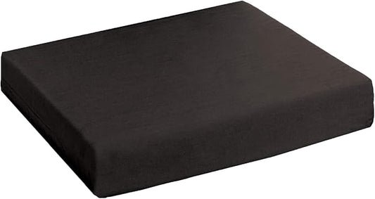 Gilbins Convoluted Egg Crate Foam Chair Cushion, Seat Cushion, Car Seat Cushion, Office Chair Cushion or Wheelchair Cushion to Relieve Back Pain Wheelchair and Recliner Chair Pads (Black with Cover)