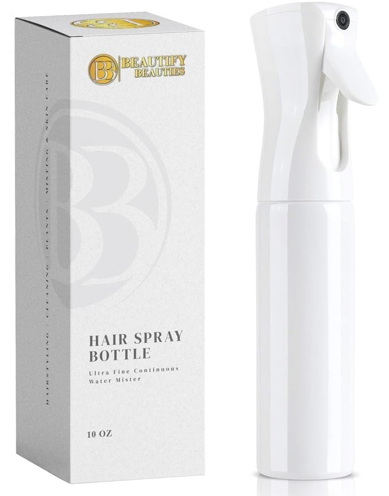Continuous Mister Spray Bottle | 18.6oz Clear Hair & Plant Care