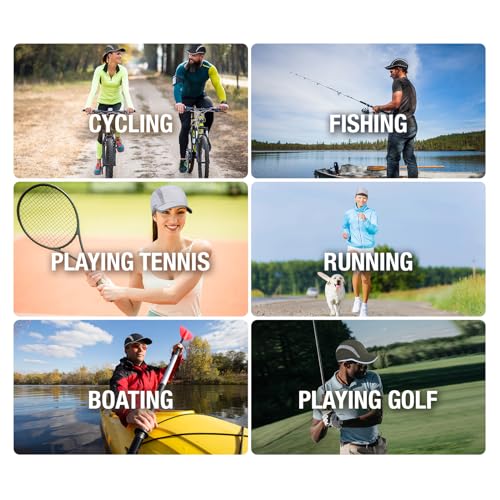 2 Pack Foldable Sports Hat for Men and Women with UPF 50+ Sun Protection Runner Cap Adjustable Washable Hat…