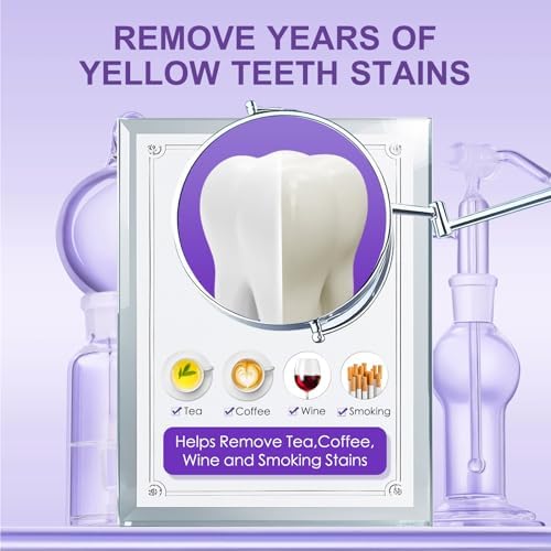 Miss Magic Purple Luxe Whitening Toothpaste – Fluoride Free,Color Correcting,Probiotic Oral Care,Fights Stains,Freshens Breath,Brightens Yellow Teeth,Supports Enamel Health 4.3oz