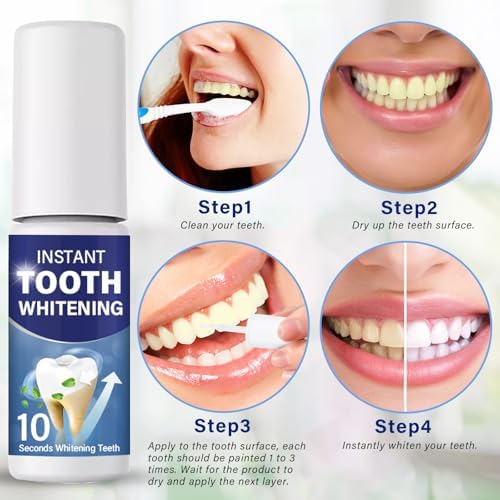 Tooth Paint, Instant Teeth Whitening Kit, Simple & Portable White Paint for Teeth - Regain Confident Smile