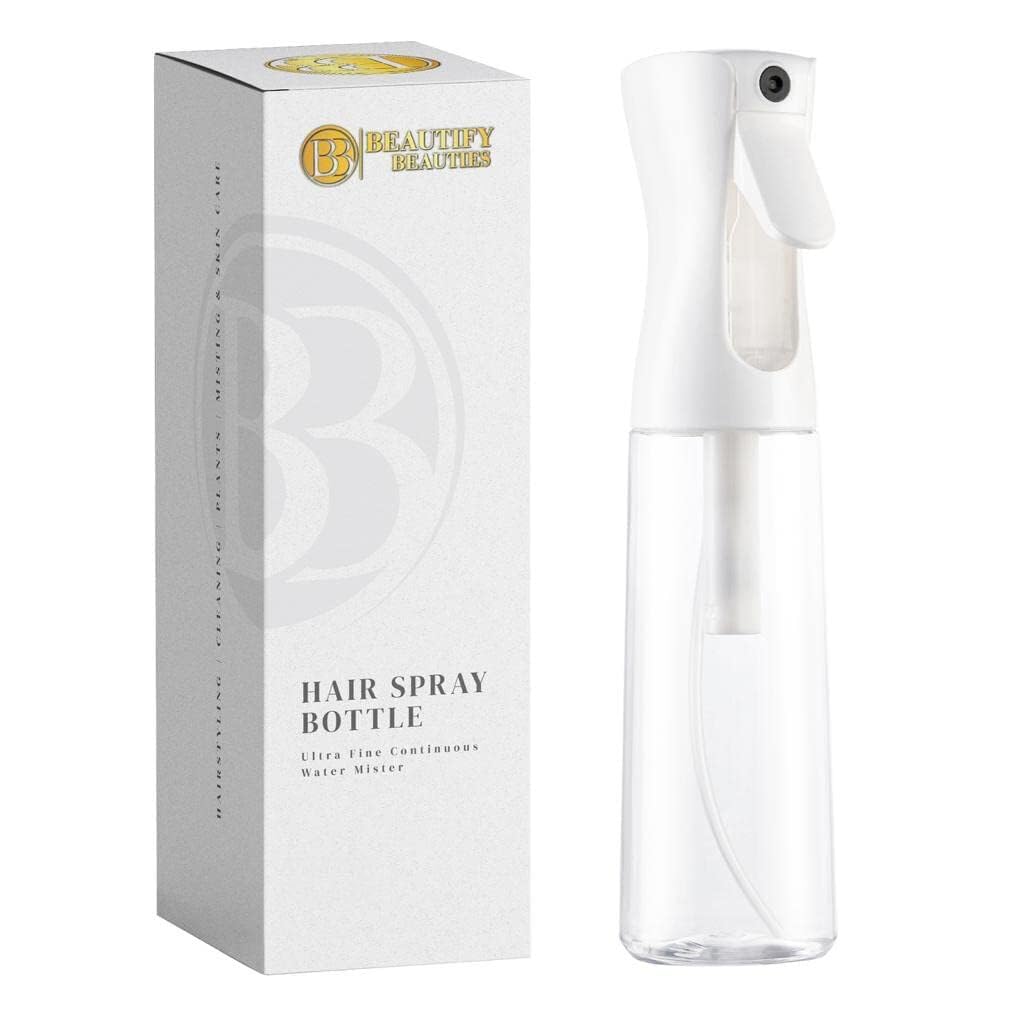 Ultra Fine Continuous Hair Spray Bottle | Clear 6.8 Oz | Misting & Styling
