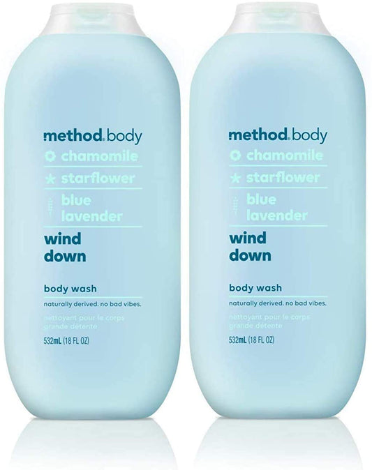 Method Body Wash, Wind Down, 18 Fl Oz (532Ml) - 2-Pack