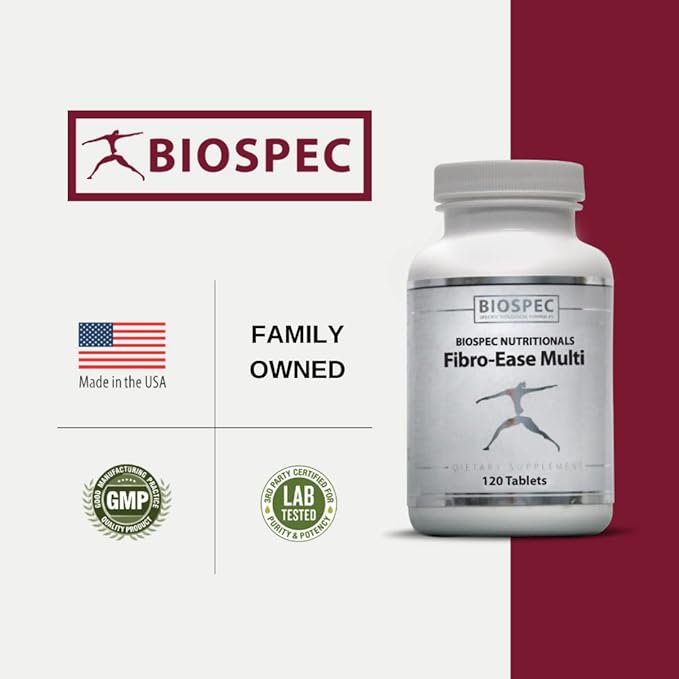 Fibro-Ease Multi - Contains Essential Vitamins & Minerals - Support Energy Production & General Health (120 Capsules)