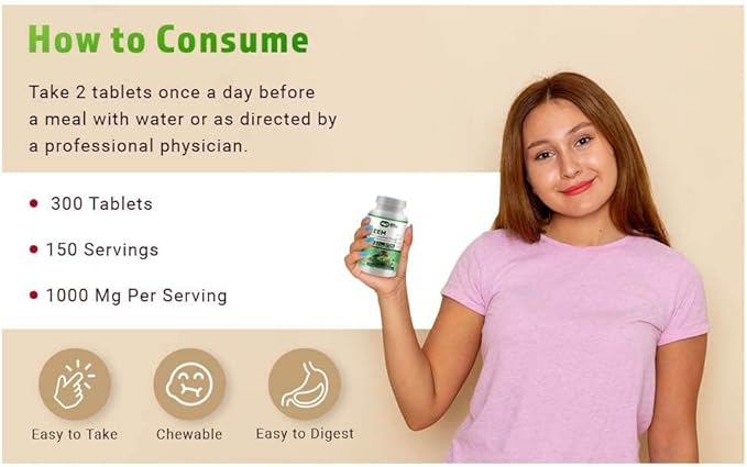 Neem Triple Complex - High-Potency Azadirachta Indica Tablets, Neem Leaves, Bark, Flowers in Ratio (80:10:10) - 300 Tablets, 150 Serving, 1000 Mg (Pack of 2)
