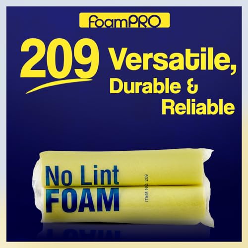 FoamPRO 209 Foam Paint Roller - 9" x 3/16" Foam Paint Roller for Many Unique Applications - Durable, Reliable, & Lint-Free Finish