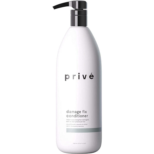 Prive Damage Fix Conditioner (32 Fluid Ounces / 946 Milliliters)- Repairs Dry And Over-Processed Hair From Within Protects Futur