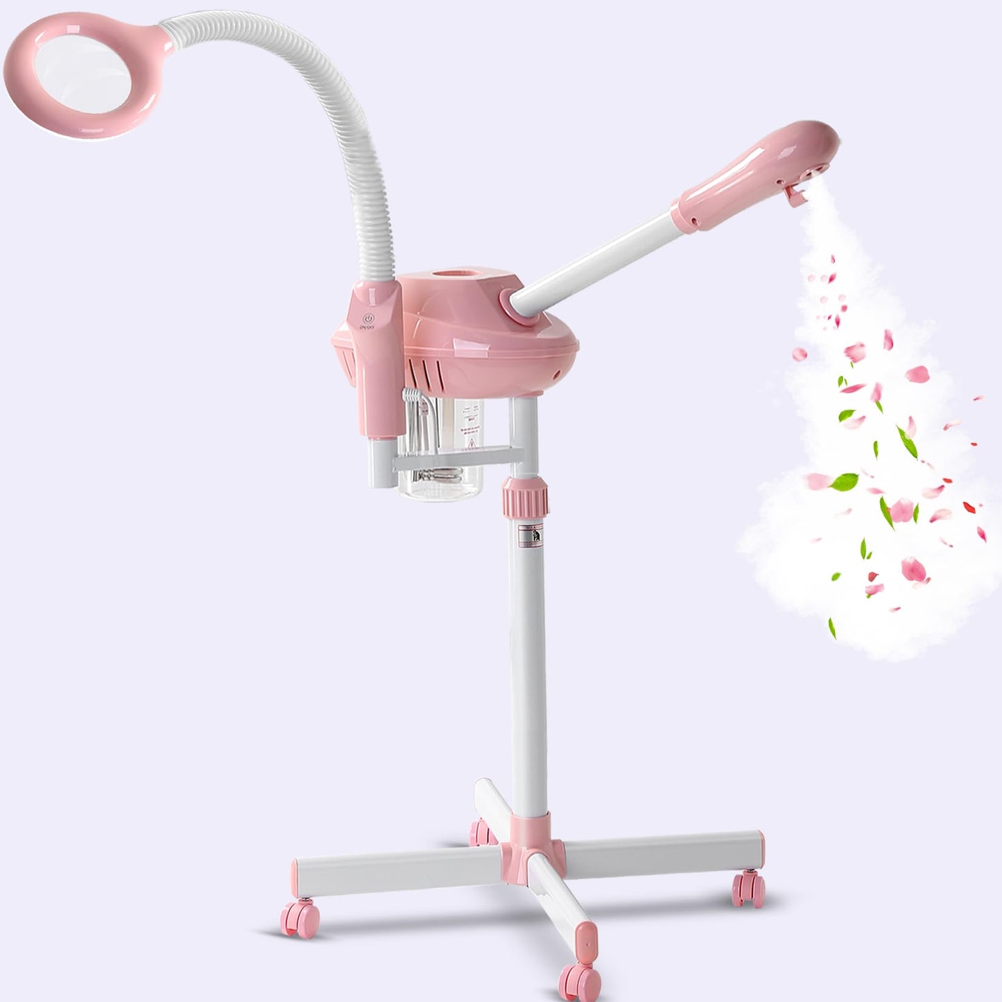 Niuadage Professional Facial Steamer For Esthetician,2 In 1 Facail Steamer With 5X Magnifying Lamp,Height Adjustable Facial Stea