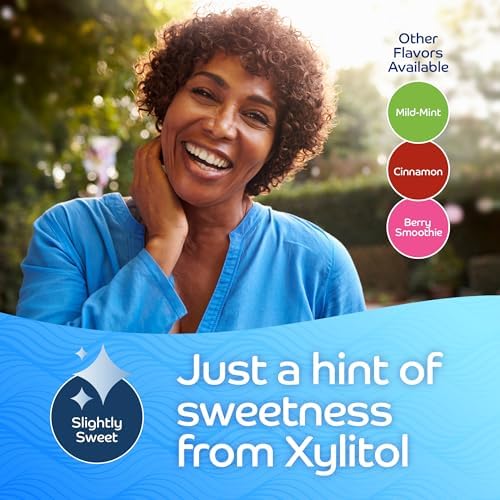 Oracoat XyliMelts for Dry Mouth Night Time or Day - Moisturizing Dry Mouth Adhering Discs, Sugar Free with Xylitol, 40 Count - 4 Pack, Slightly-Sweet Flavor, 8-Hour Relief
