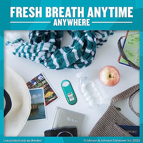 Listerine Cool Mint Pocketmist, Oral Care Mist for Fresh Breath, Non-Aerosol Sugar-Free Minty Bad Breath Refresher Spray to Kill 99% of Bad Breath Germs, Portable, Cool Mint Flavor, 7.7 mL