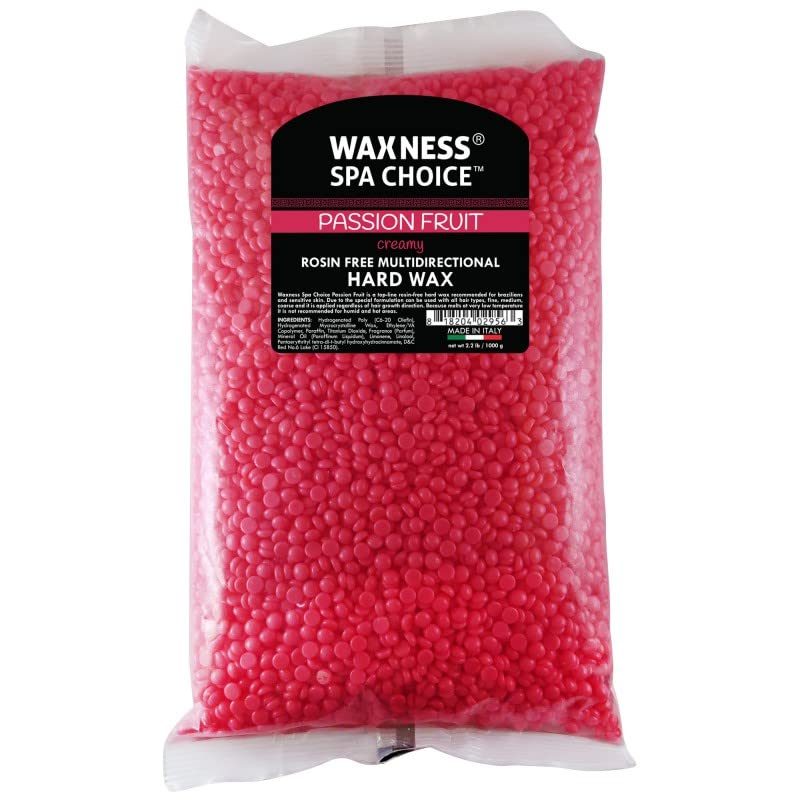 Waxness Spa Choice Rosin Free Multidirectional Hard Wax Passion Fruit 2.2 Lb / 1 Kg