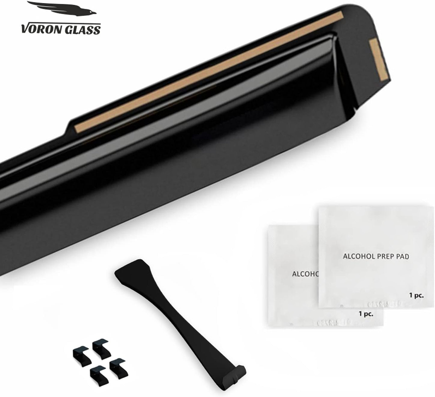 Voron Glass in-Channel Extra Durable Rain Guards for GMC Acadia 2017-2023, Window Deflectors, Vent Window Visors, 4 Pieces - 200577