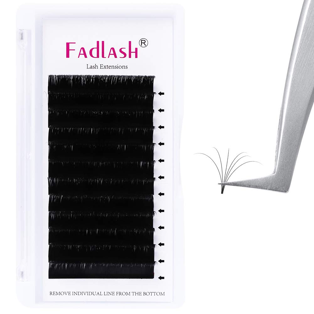 Easy Fan Volume Lashes 12Mm Cc Curl Lash Extensions Self Fanning Eyelash Extensions Russian Blooming Lash Extension Supplies(0.0