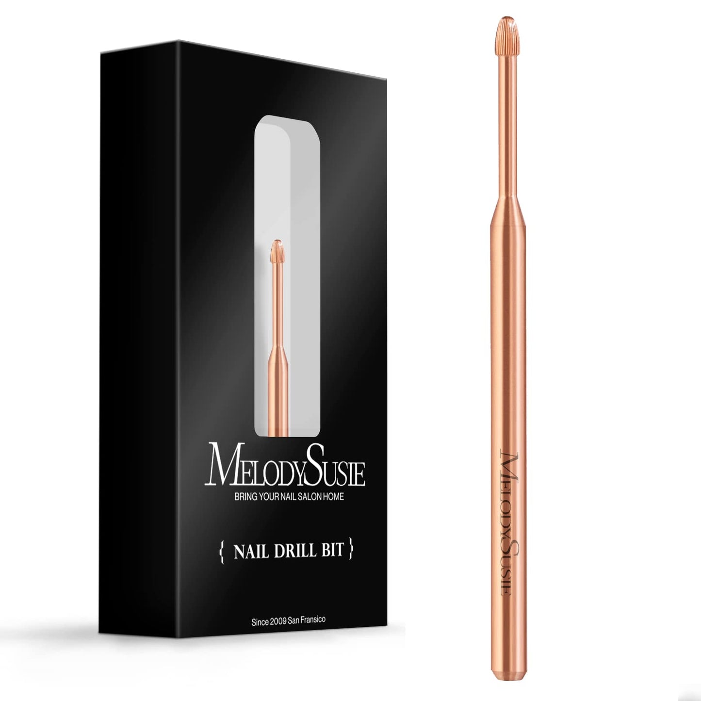 Melodysusie Cuticle Clean Nail Drill Bit 3/32'', Professional Safety Carbide Under Nail Cleaner Nail Bit For Cuticle Dead Skin N