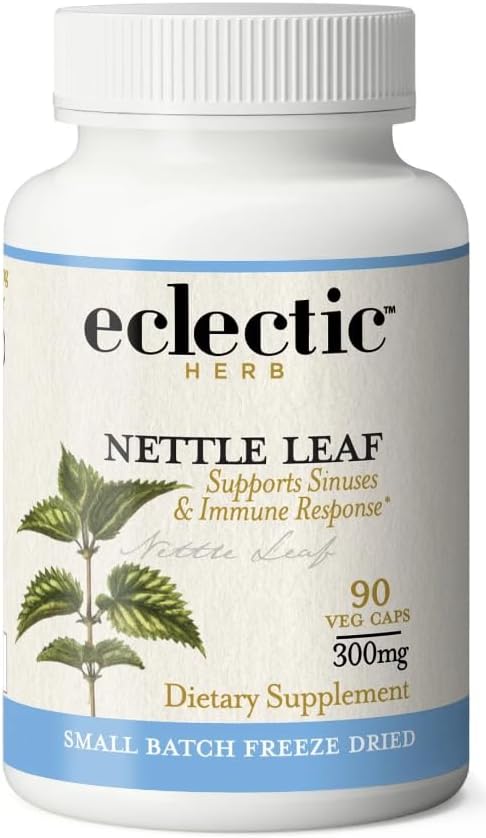 Eclectic Herb Raw Freeze-Dried Non-GMO Nettle Leaf | Healthy Sinus Support, Histamine Response & Respiratory Wellness | 90 Veg Caps (300 mg) | US Grown, Vegan