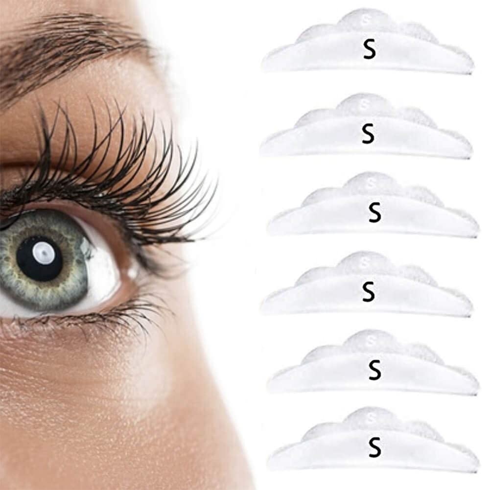 Libeauty Lash Lift Rods, Lash Lift Pads, 6 Pcs Sss Reusable Eyelash Perming Curler Shield Pads, With Premium Pu Storage Case For