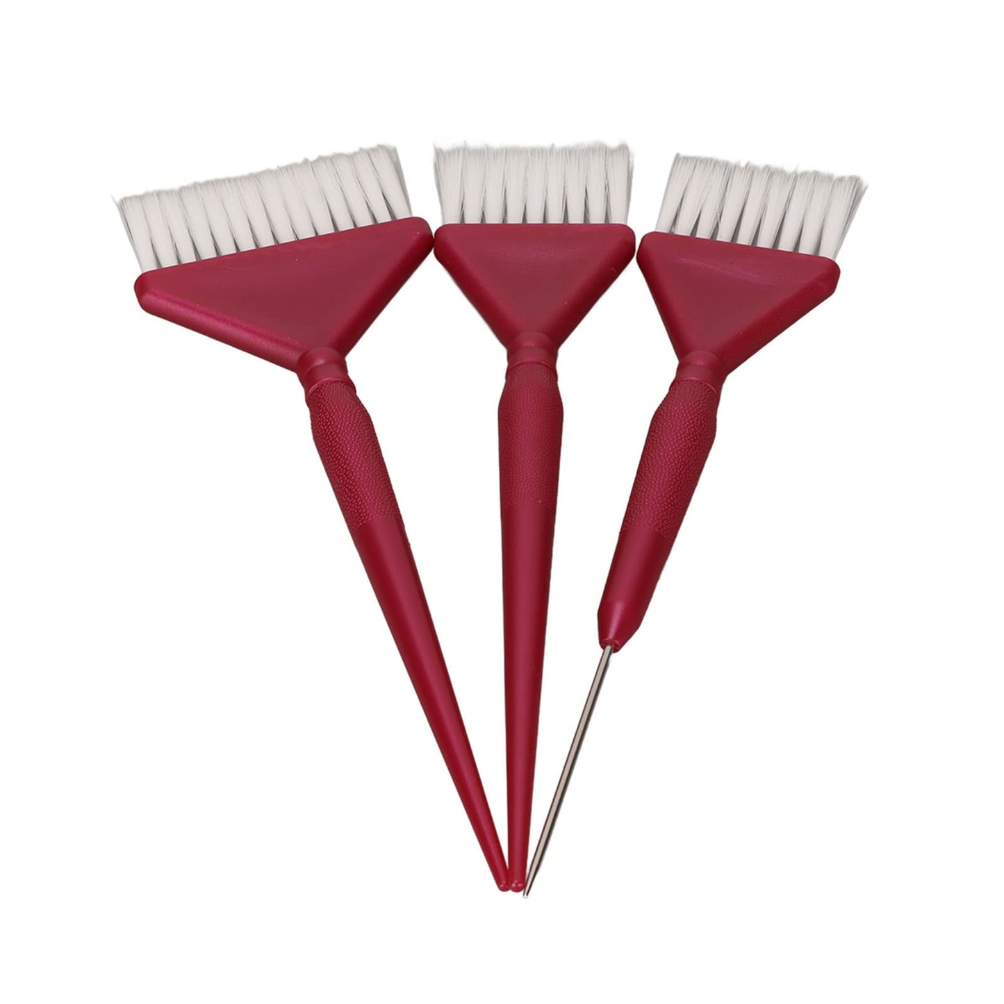 3Pcs Hair Coloring Brush, Hair Bleach Tinting Brush, Hair Color Brush Non Slip Handle Comfortable Hand Feeling Hair Tint Dye Bru