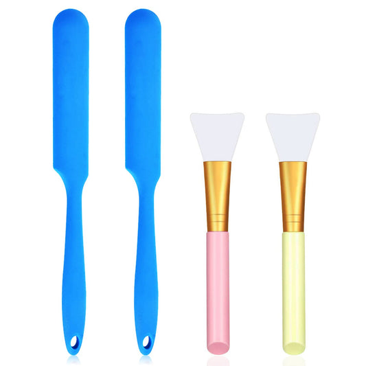 Silicone Stir Sticks Scraper Brushes, Non-Stick Wax Spatulas, Hair Removal Waxing Applicator, Easy To Clean Reusable Scraper Lar