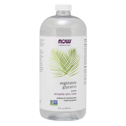 Now Solutions, Vegetable Glycerin, 100% Pure, Versatile Skin Care, Softening And Moisturizing, 32-Ounce