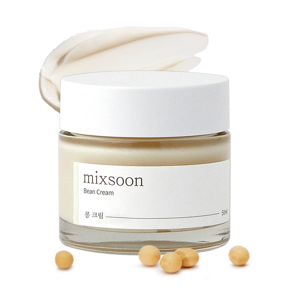 Mixsoon Bean Cream - Intensive Moisture Face Cream For Smooth, Nourished Skin, Pore & Sebum Care - Korean Skincare For Glass Ski