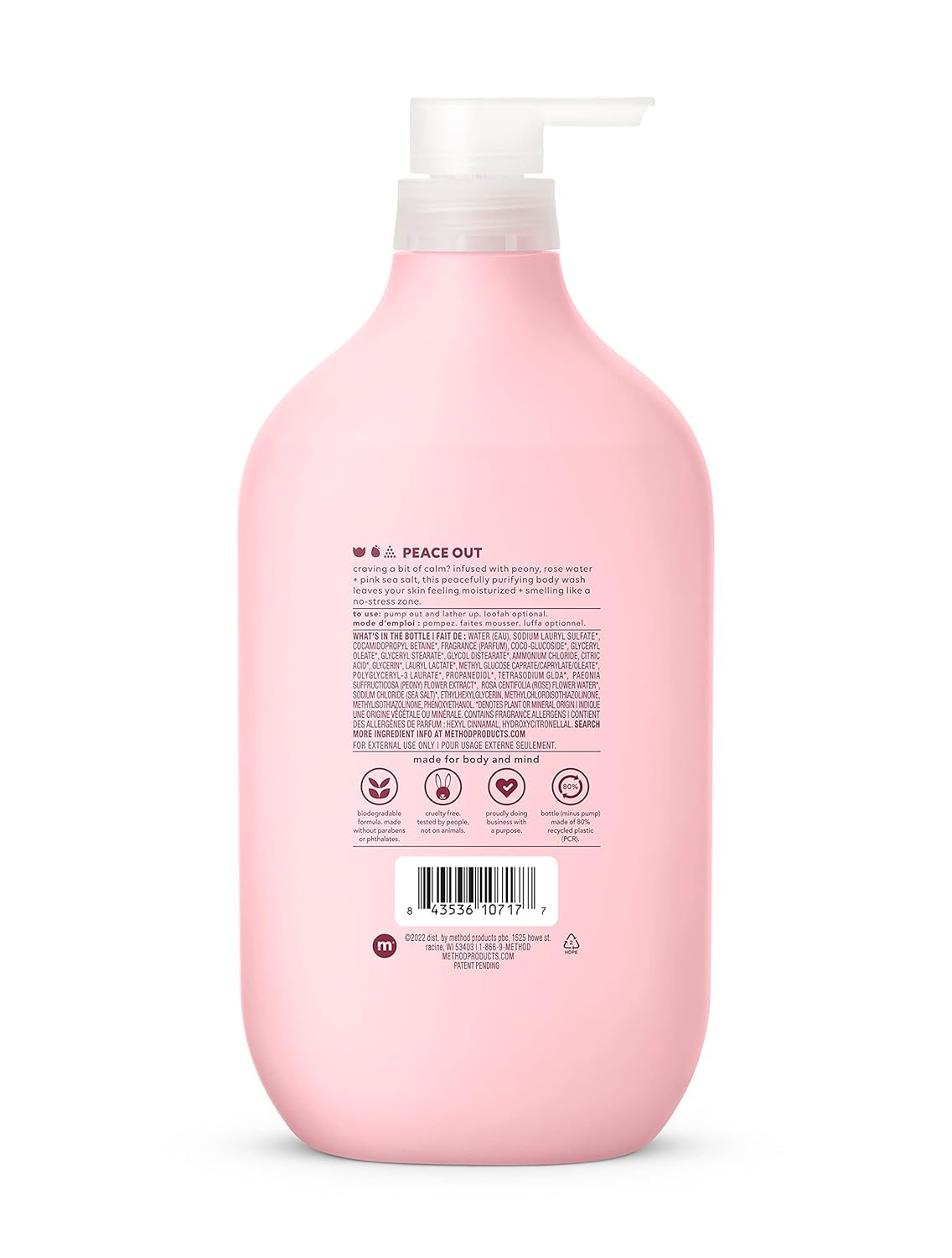 Method Body Wash – Pure Peace | Biodegradable & Paraben-Free | 28 Oz