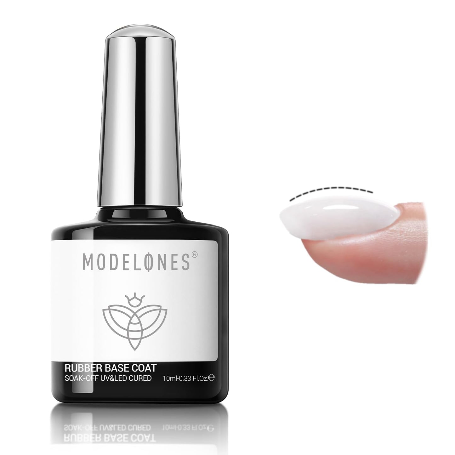 Milky White Rubber Gel Base Coat | 6-in-1 Builder for Strong Nails