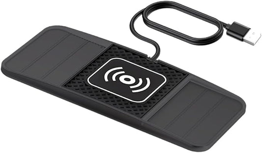Wireless Charging Pad for Car for Ford Expedition EcoSport Edge Escape Explorer 2000-2026, DIY Trim-to-Fit Slim Non Slip Fast Charger Car Wireless Charging Pad 30CM Cable