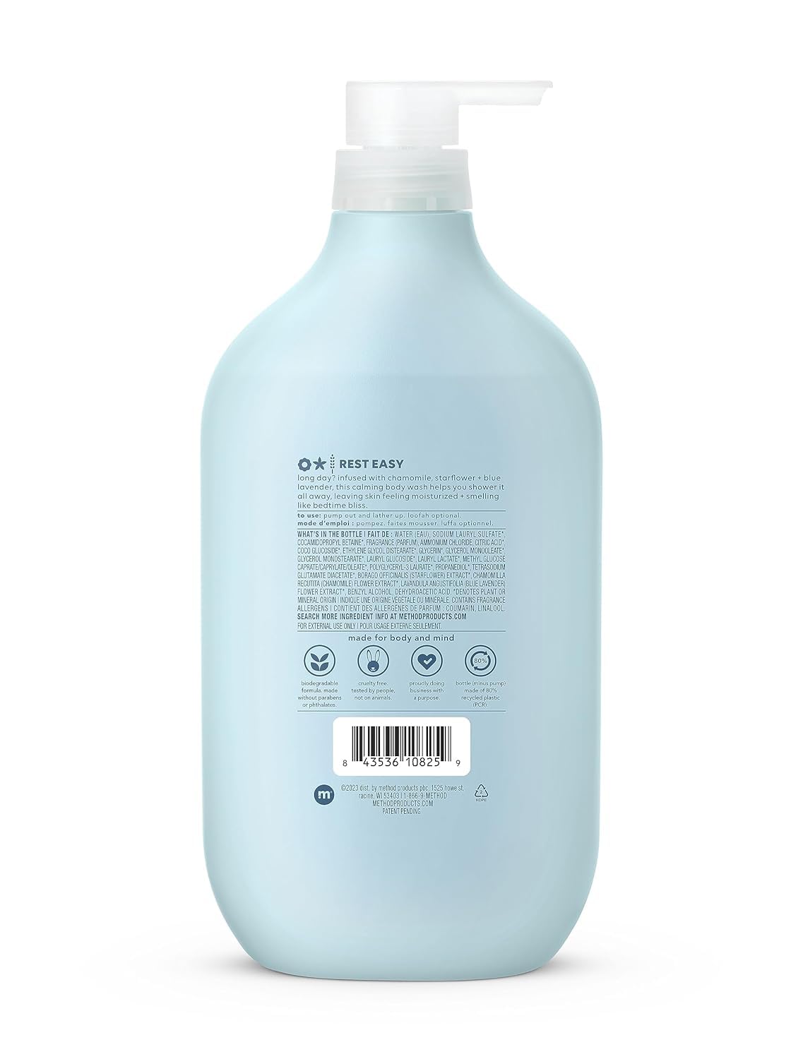 Method Body Wash | Sea + Surf | Biodegradable & Paraben-Free | 28 Oz