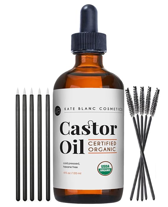 Organic Castor Oil | 100% Pure & Cold Pressed | Hair & Skin Moisturizer (2oz)