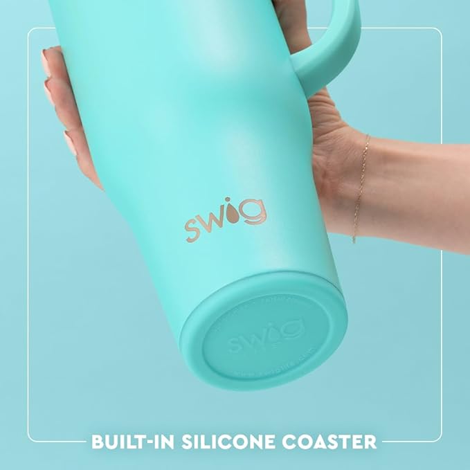 Swig Life 40oz Mega Mug, 40 oz Tumbler with Handle and Straw, Cup Holder Friendly, Dishwasher Safe, Extra Large Insulated Tumbler, Stainless Steel (Nauti Girl)