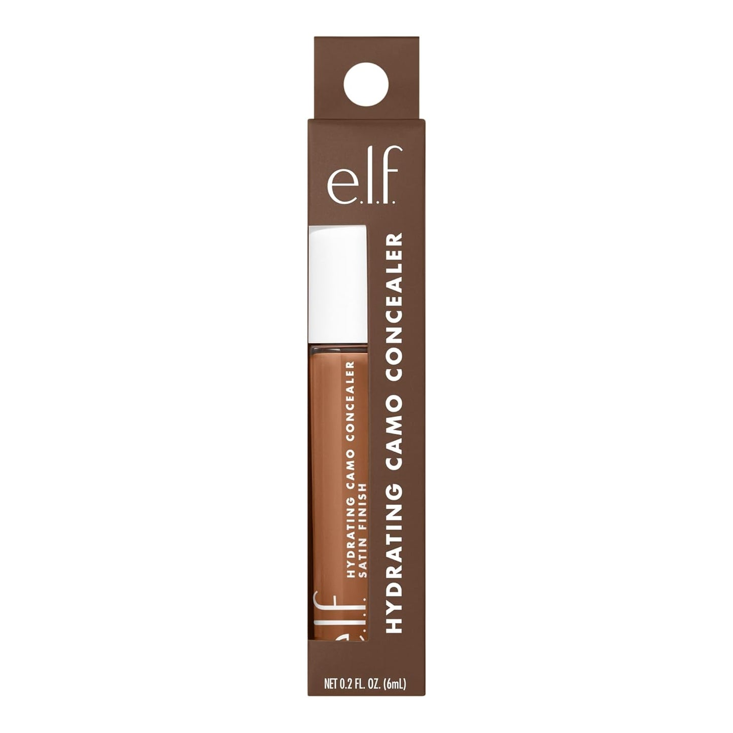 e.l.f. Hydrating Camo Concealer | Full-Coverage, Satin Finish | Vegan, Rich Chocolate