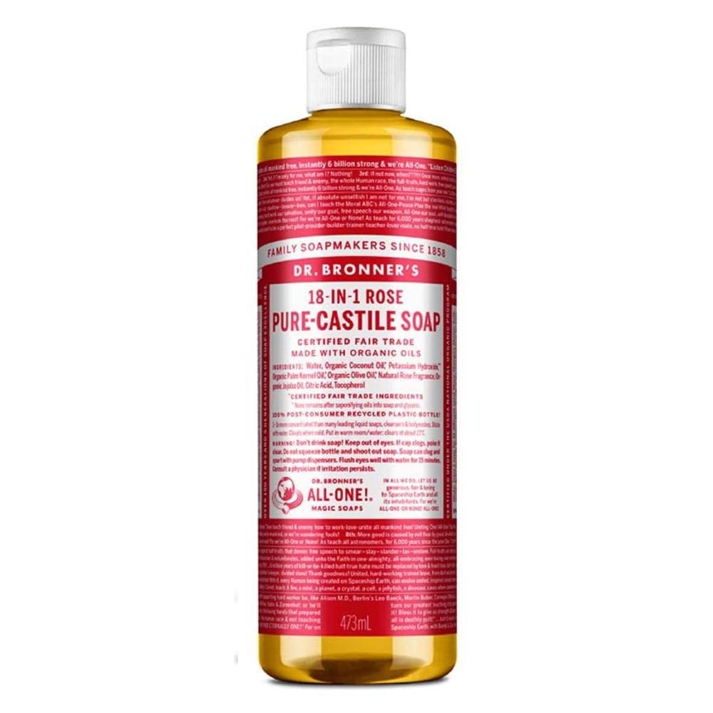 Dr. Bronner'S Organic Pure Castile Liquid Soap, Rose, 16 Oz
