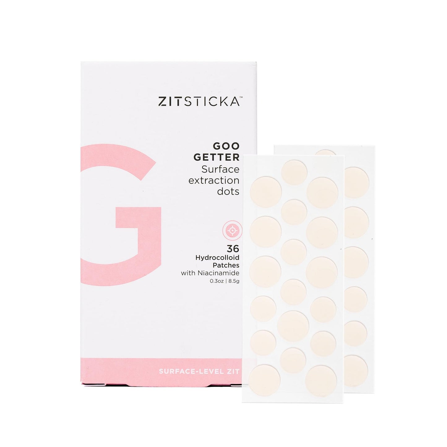 ZitSticka Hydrocolloid Patches | 36 Pack GOO GETTER Pimple Patches to Cover Zits & Blemishes | Acne Treatment or Healing Acne Do