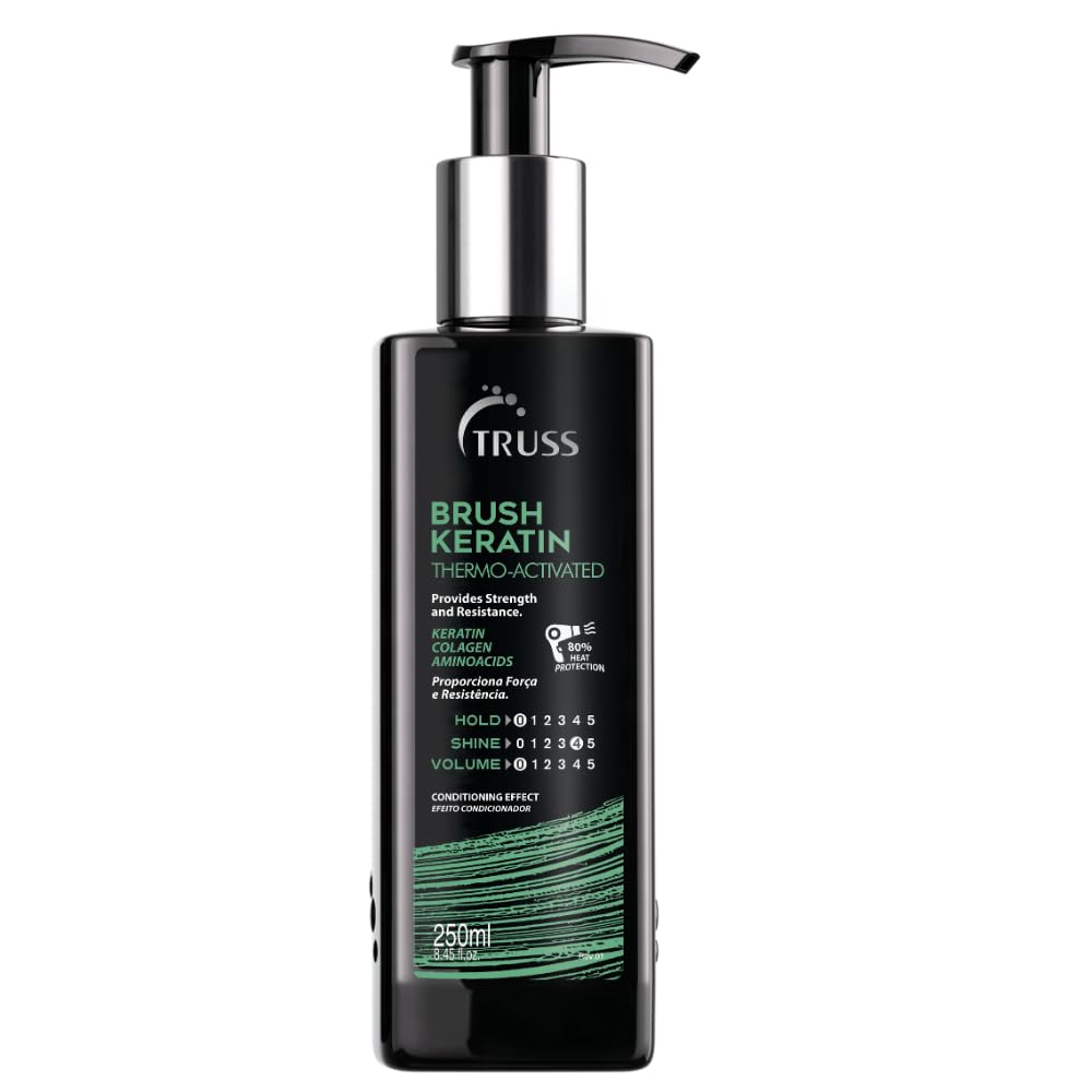 TRUSS Brush - Intensive Leave-in Hair Repair Treatment for Damaged Hair - Heat Activated with Keratin & Collagen Amino Acid Prot