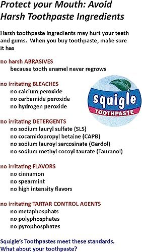 Squigle Enamel Saver Toothpaste : 36% Xylitol. with Fluoride. SLS Free. Prevents Canker Sores, Bad Breath, Perioral Dermatitis, Chapped Lips. Soothes & Protects Dry Mouths - 1 Pack