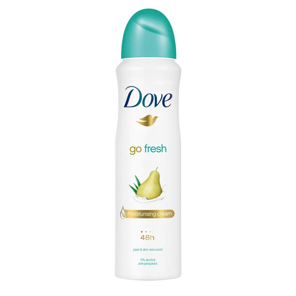 Dove Men + Care Go Fresh Pear & Aloe Vera Scent Antiperspirant Spray 150Ml = 5.07Oz Plus One Free Pantene 1.7Oz Pro-V Deep Forti