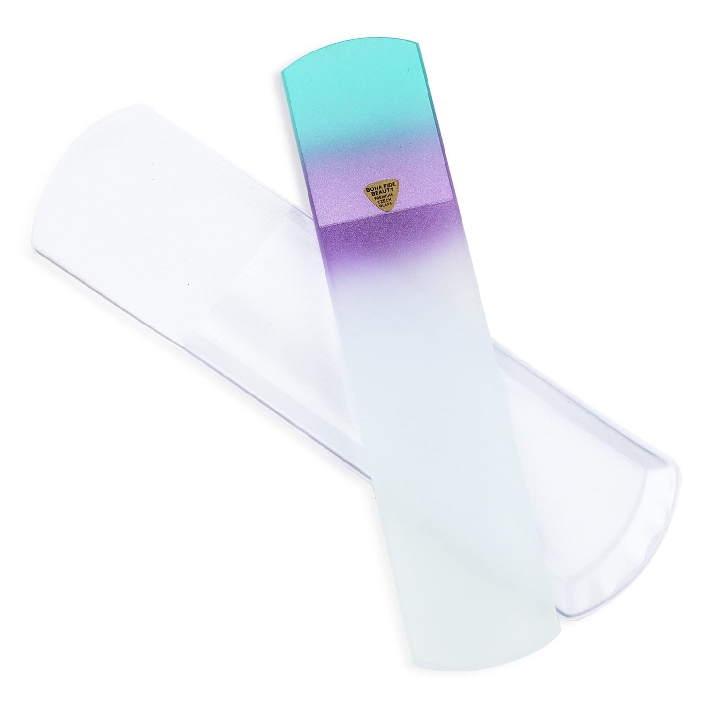 Czech Glass Dual-Sided Glass Foot File, Foot Scraper, And Foot Rasp By Bona Fide Beauty. Luxurious Self-Care Gift For Women