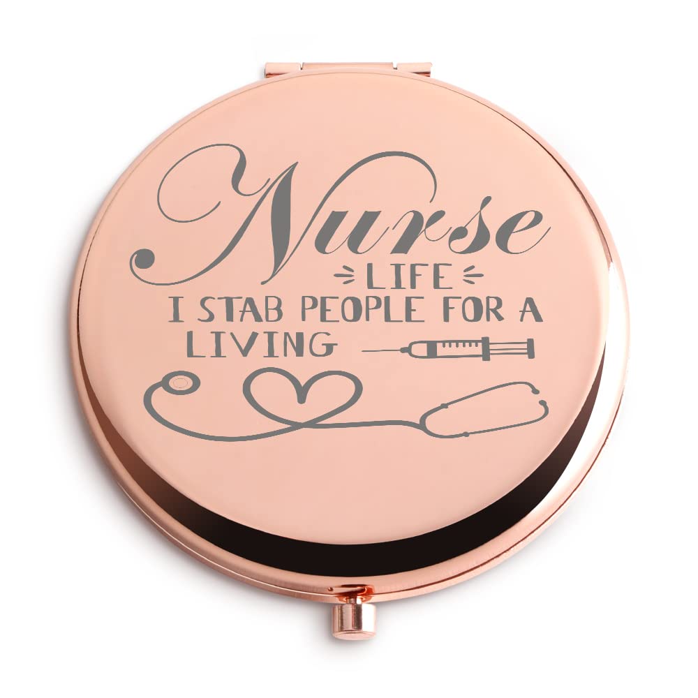 Dyukonirty Nurse Gifts For Women Travel Makeup Mirror Graduation Gifts Medical Assistant Nurse Practitioner Birthday Nurse Gifts