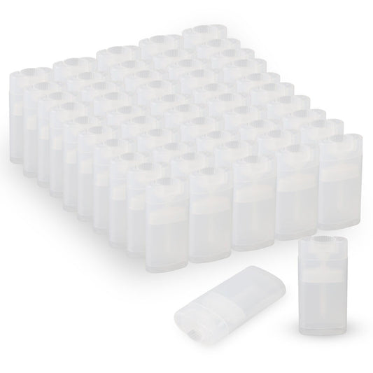 Xiboya Textile 100Pcs 15Ml Transparent Empty Oval Deodorant Lip Lipstick Balm Tubes Containers For Diy Homemade Crayon Chapstick