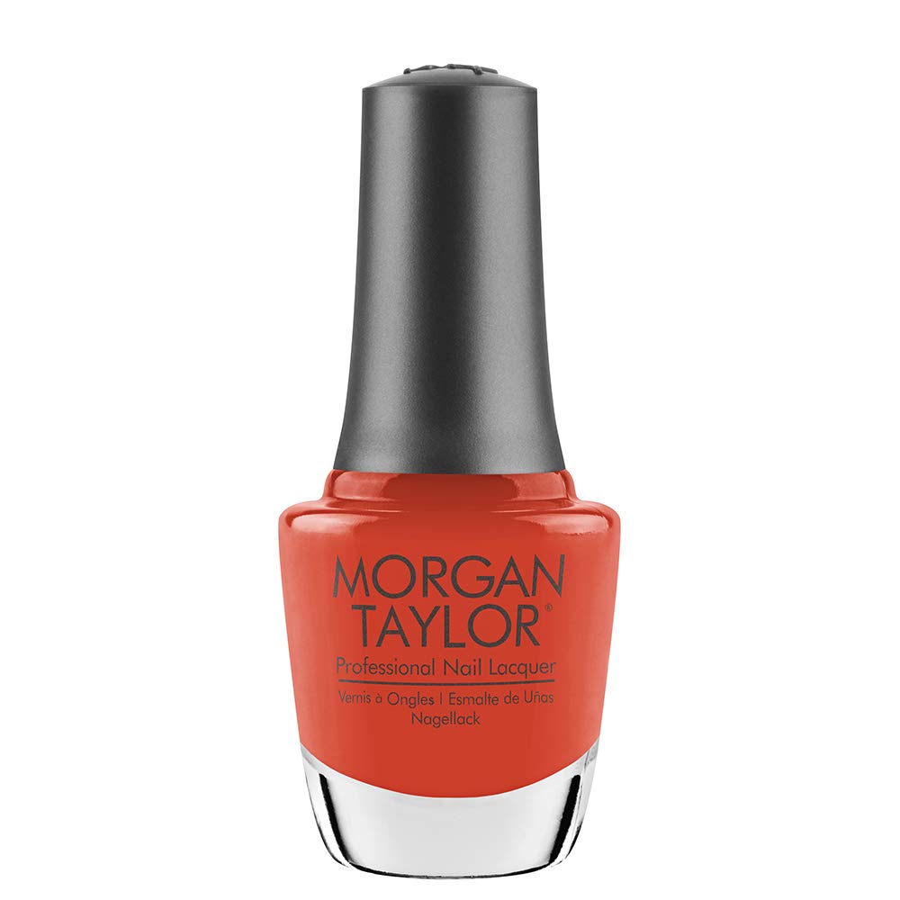 Morgan Taylor Nail Lacquer (Tiger Blossom) Orange Nail Polish, Finger Nail Polish, Long Lasting Nail Polish, Orange Nail Lacquer
