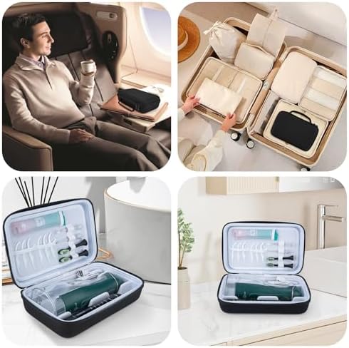 Water Flosser Travel Case, Portable Oral Irrigator Organizer, Sturdy Storage Case for Flosser, Electric Toothbrush, Toothpaste and Irrigator Accessories (Case Only) - Black