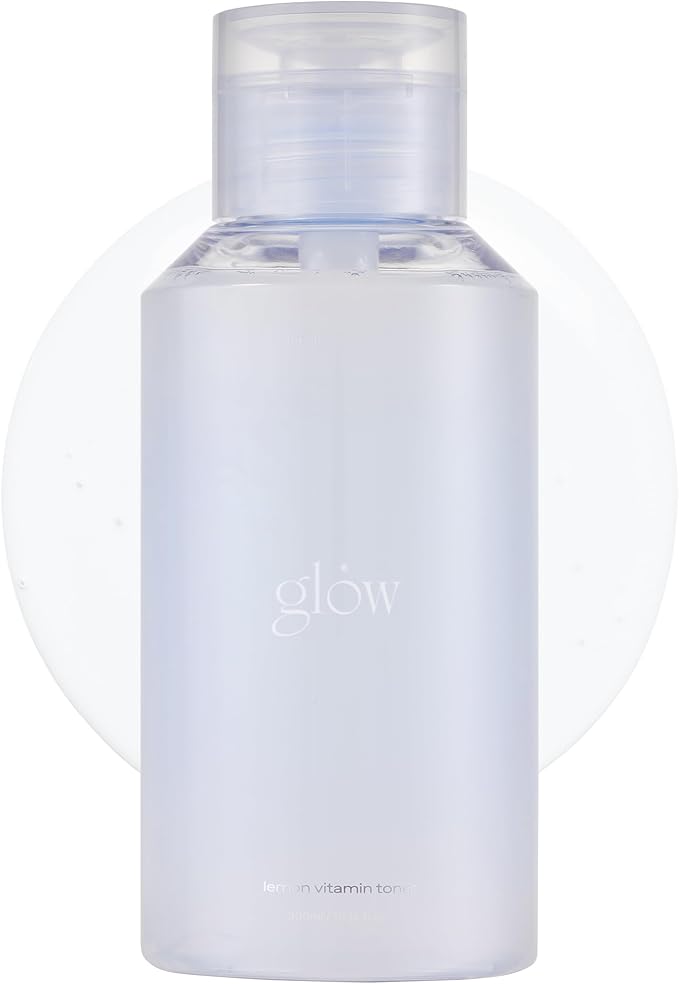 glow lemon vitamin toner : hydrating vitamin toner with hyaluronic acid for radiant and glowing skin, cruelty-free, vegan & artificial fragrance-free, 10 fl oz