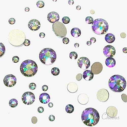 SWAROVSKI CRYSTAL PARADISE SHINE (001 PARSH) 144 pcs 2058/2088 Crystal Flatbacks rhinestones nail art mixed with Sizes ss5, ss7,
