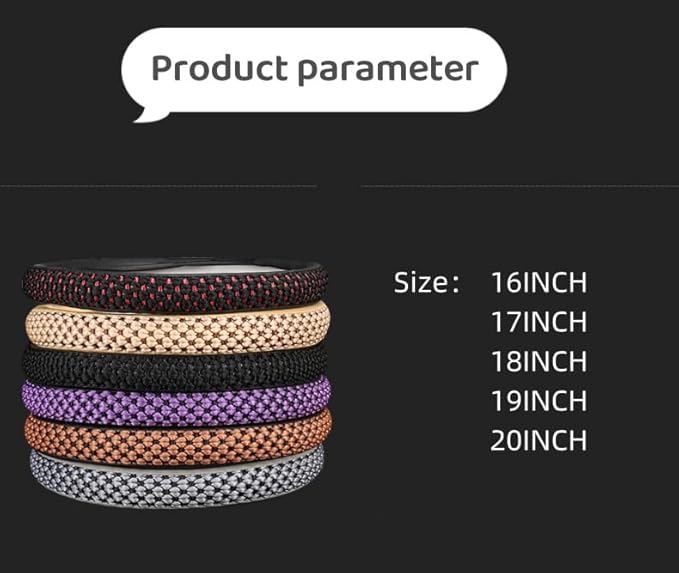 Size 16-20 Inch Ice Silk Ventilation Multi-Style Comfy Grip Steering Wheel Cover for Truck, Bus, Big Rig Trucker,SUV， Anti-Slip Design 16-20 Inch (Gray, 20)
