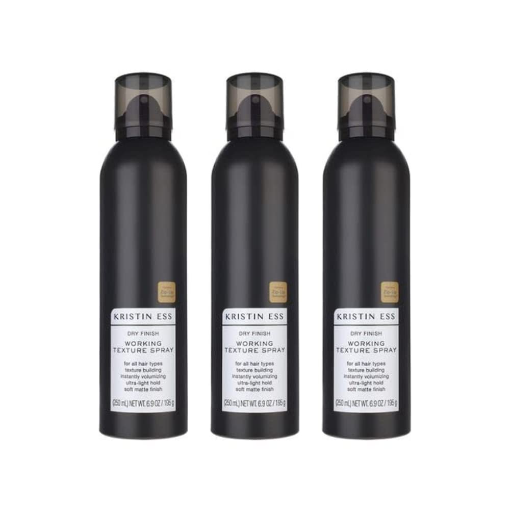 Kristin Ess Hair Dry Finish Working Texture Hair Spray For Volume + Texture, Light Hold Texturizing Hairspray, Soft Matte Finish