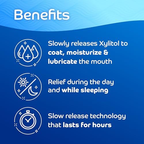 Oracoat XyliMelts for Dry Mouth Night Time or Day - Moisturizing Dry Mouth Adhering Discs, Sugar Free with Xylitol, 40 Count - 4 Pack, Slightly-Sweet Flavor, 8-Hour Relief