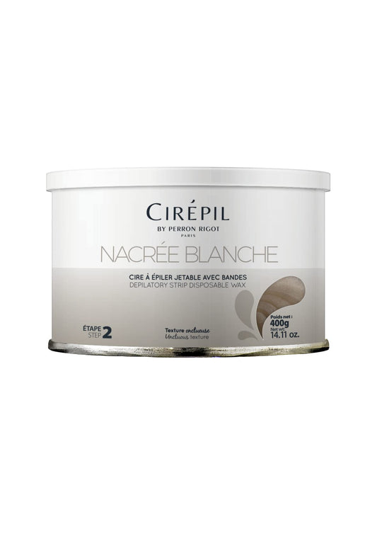 Cirepil - Nacr  E Blanche - 400G / 14.11 Oz Wax Tin - Unscented - Onctuous Texture - Perfect For Large Areas - Very Efficient, U