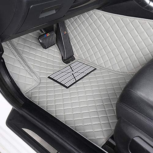 Custom Floor Mats for Cars fit 95% Sedan SUV Sports Car Full Coverage All Weather Men Women Pads Protection Non-Slip Leather Floor Liners (red Stitching)