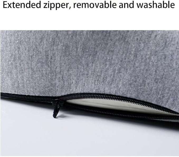 L-Shaped Memory Foam Seat Cushion with Lumbar Support-Ergonomic Car & Office Chair Cushion for Sciatica, Coccyx & Back Pain Relief Supports Hips & Back for Drivers & Long Sitting (Dark Grey)