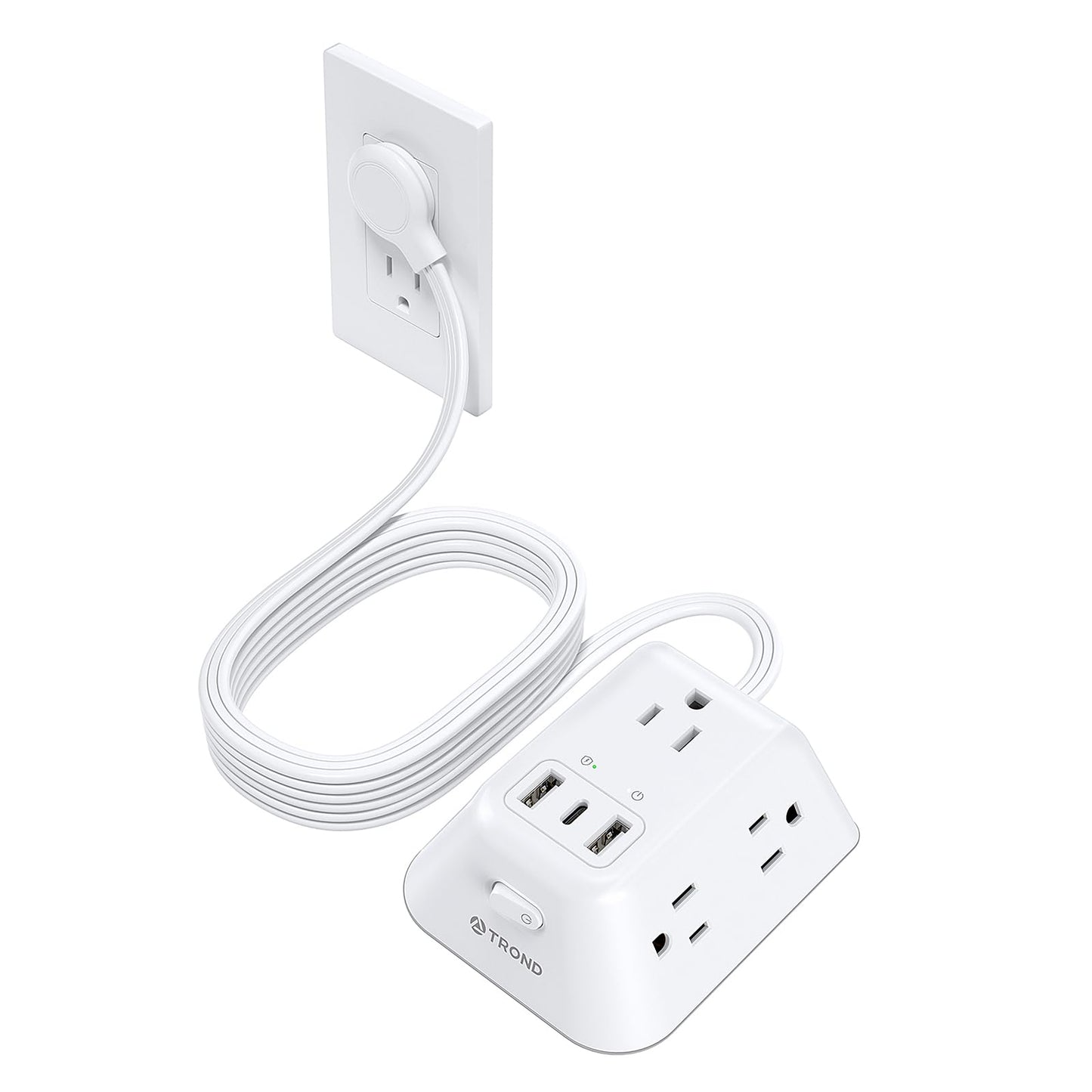 Desk Clamp Power Strip, Surge Protector with 5 AC Outlets and 3 USB Ports, Desk Mount Charging Station, Fit 1.97in Tabletop Edge Thick, 6FT Extension Cord, for Home Office Gaming Accessories